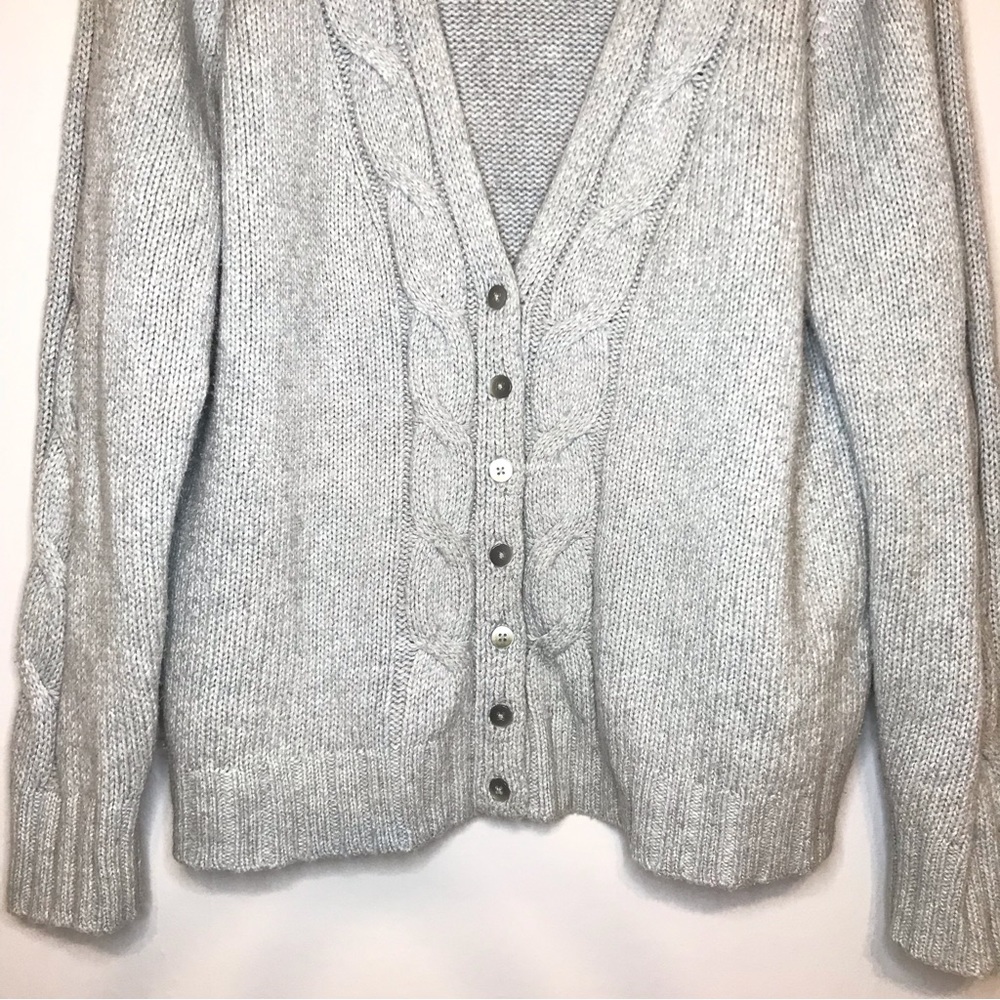 {SOLD} Old Navy Cable Knit Button Cardigan Sweater Gray Size XXL - Picture 5 of 14